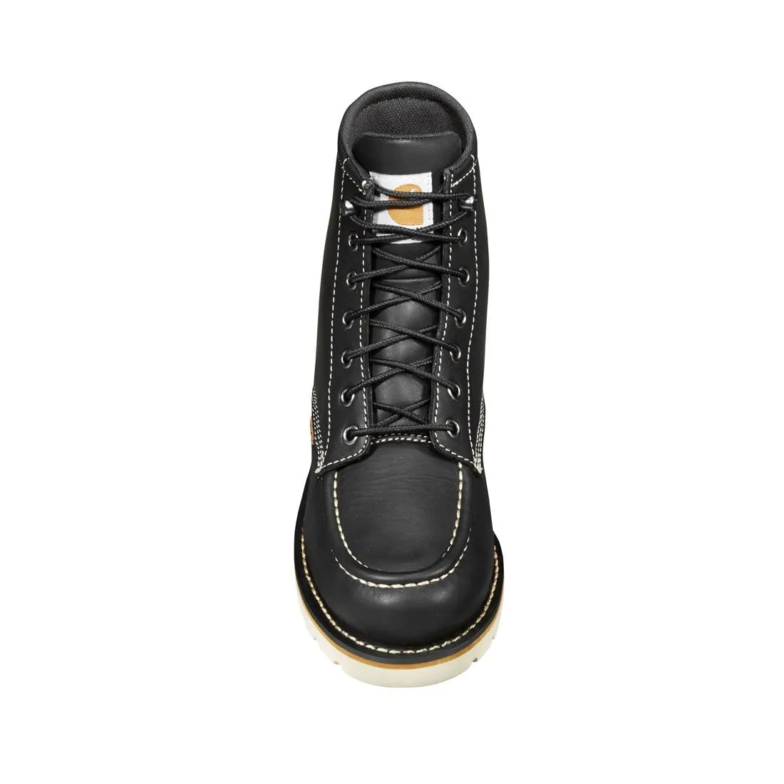 6" Women's Waterproof Moc Toe Wedge Soft Toe Work Boot Black