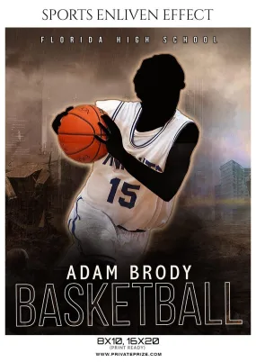 Adam Brody - Basketball Sports Enliven Effects Photography Template