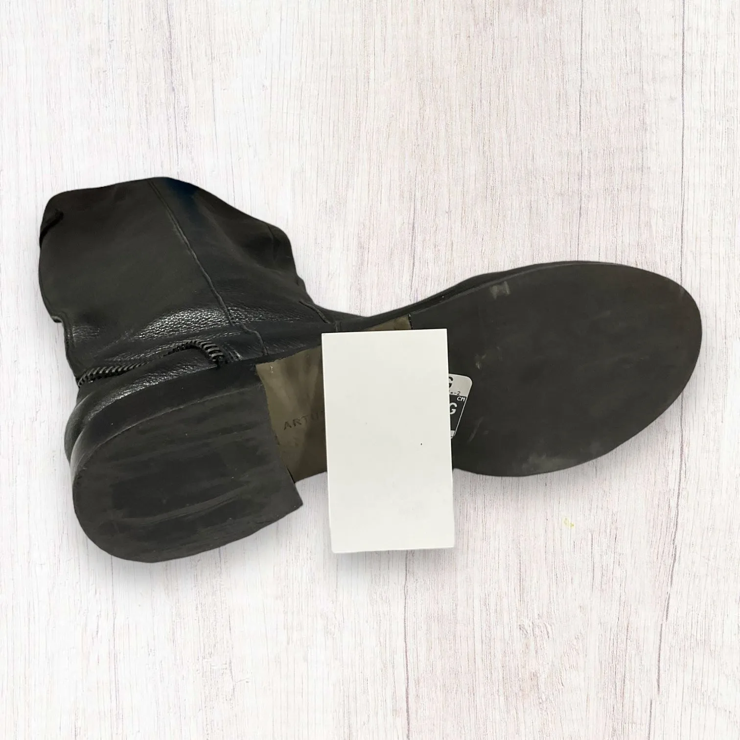 Black Boots Knee Heels Arturo Chiang, Size 11