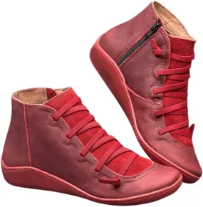 Boots for Women Western Classic Round Toe Zipper Low Heel Cowboy Boots for Women Ladies Shoes Wide Calf Cowboy Boots Women