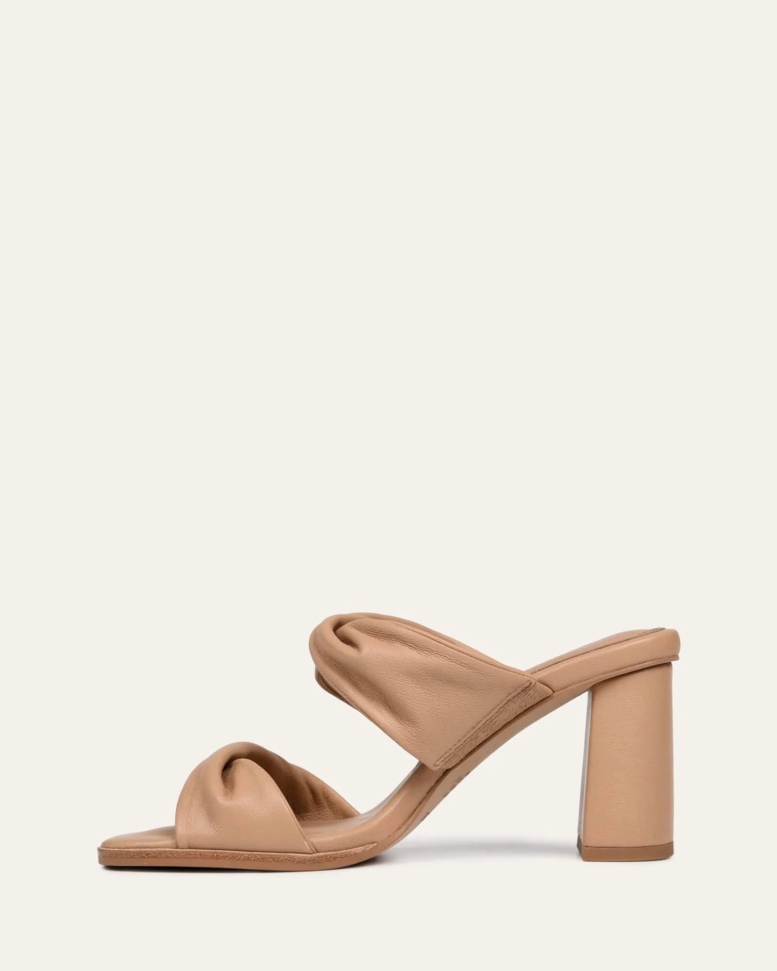CAYLIE HIGH HEEL SANDALS BEIGE LEATHER