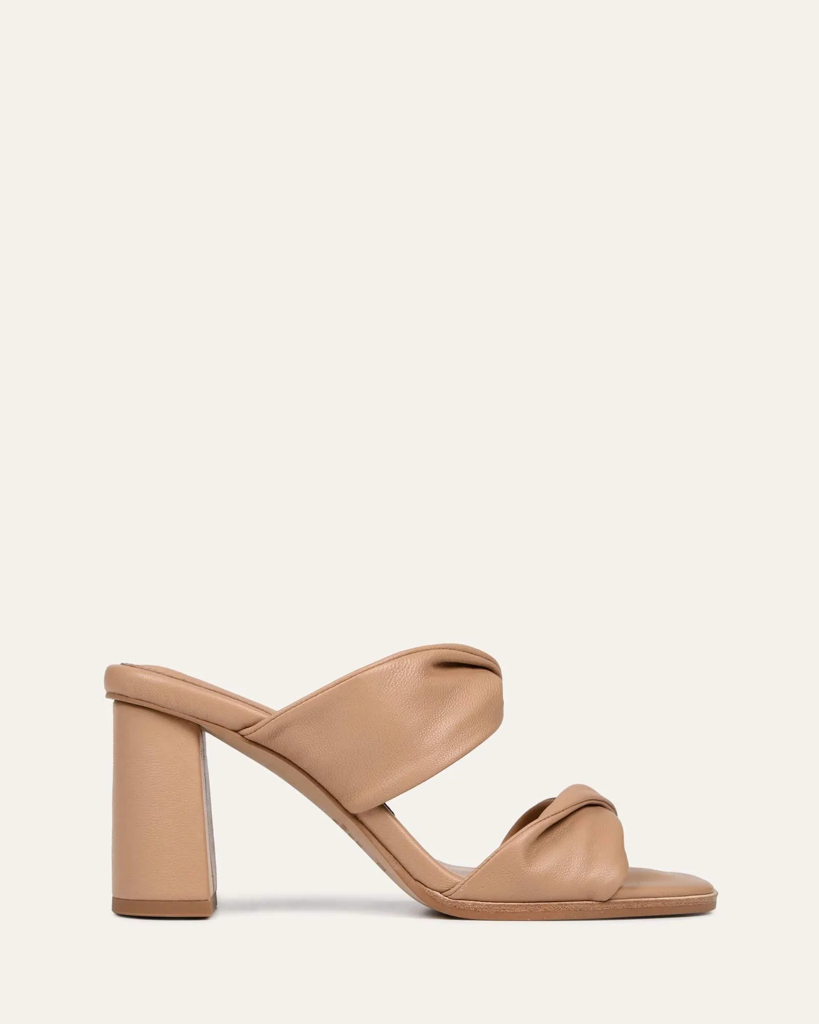 CAYLIE HIGH HEEL SANDALS BEIGE LEATHER