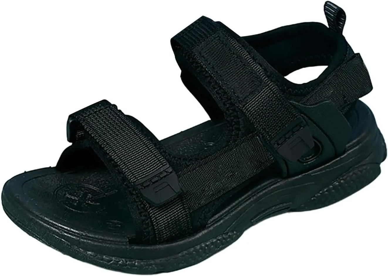 Children's Boys Summer Sports Sandals Hiking Beach Outdoor Open Toe Sports Sandals Boy Sandals (Black #1, 3 Big Kids)