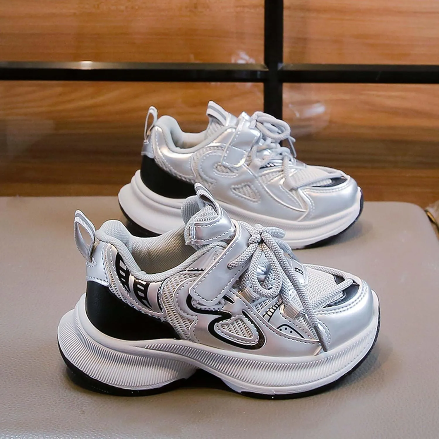Children's Sports Shoes-Boys Girls Sports Tennis Shoes Lightweight Breathable Running Shoes Outdoor Non-Slip Training Shoes