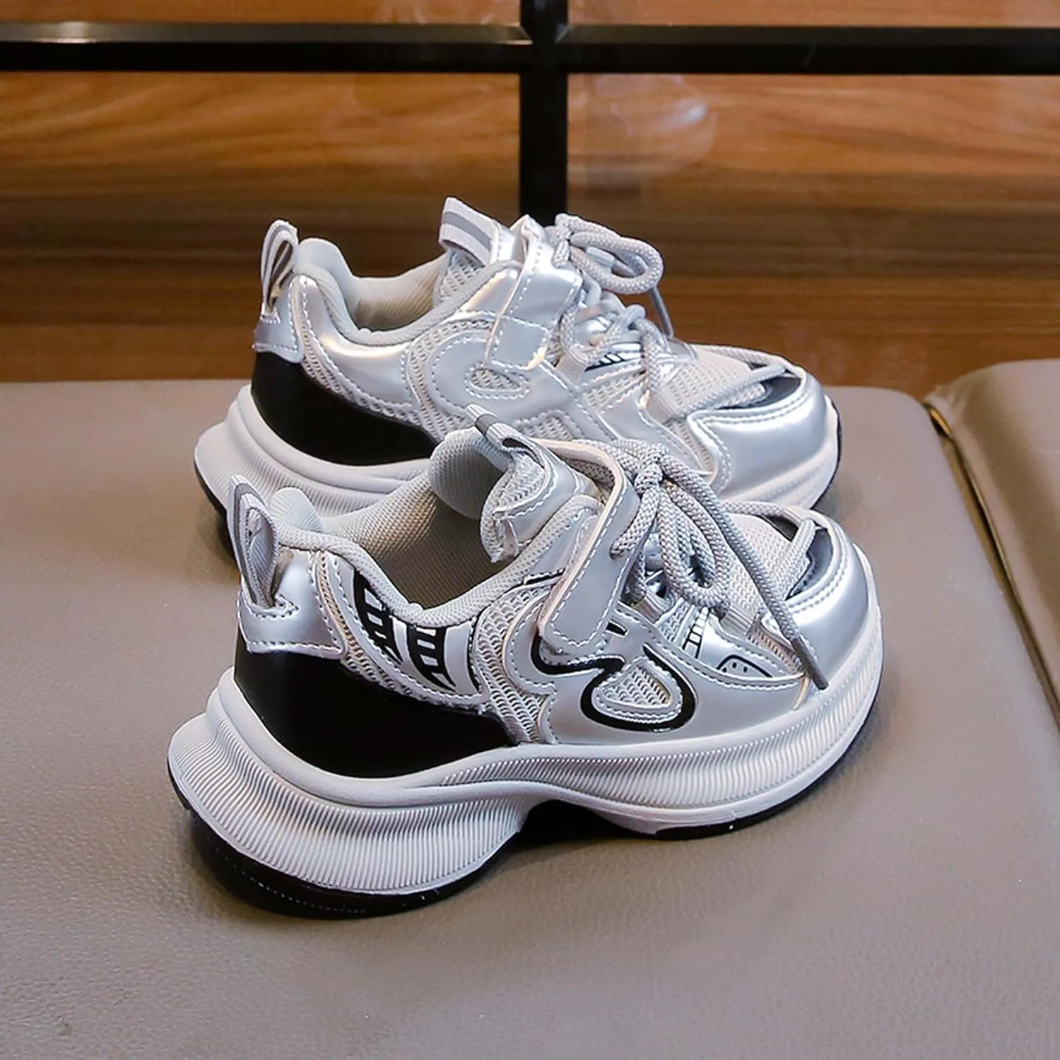 Children's Sports Shoes-Boys Girls Sports Tennis Shoes Lightweight Breathable Running Shoes Outdoor Non-Slip Training Shoes