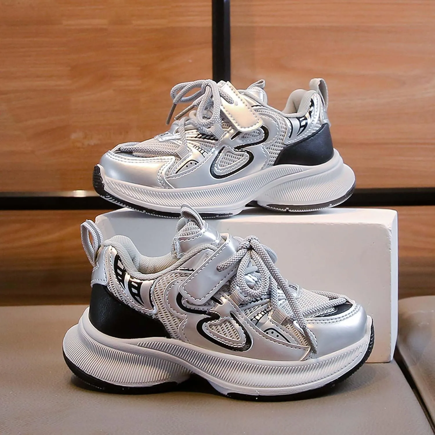 Children's Sports Shoes-Boys Girls Sports Tennis Shoes Lightweight Breathable Running Shoes Outdoor Non-Slip Training Shoes
