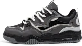 Comfortable and Fashionable Thick-Soled Shoes, Breathable Casual Sports Skateboard Shoes,Four-Season Men's lace-up Sports Shoes，Men's Footwear