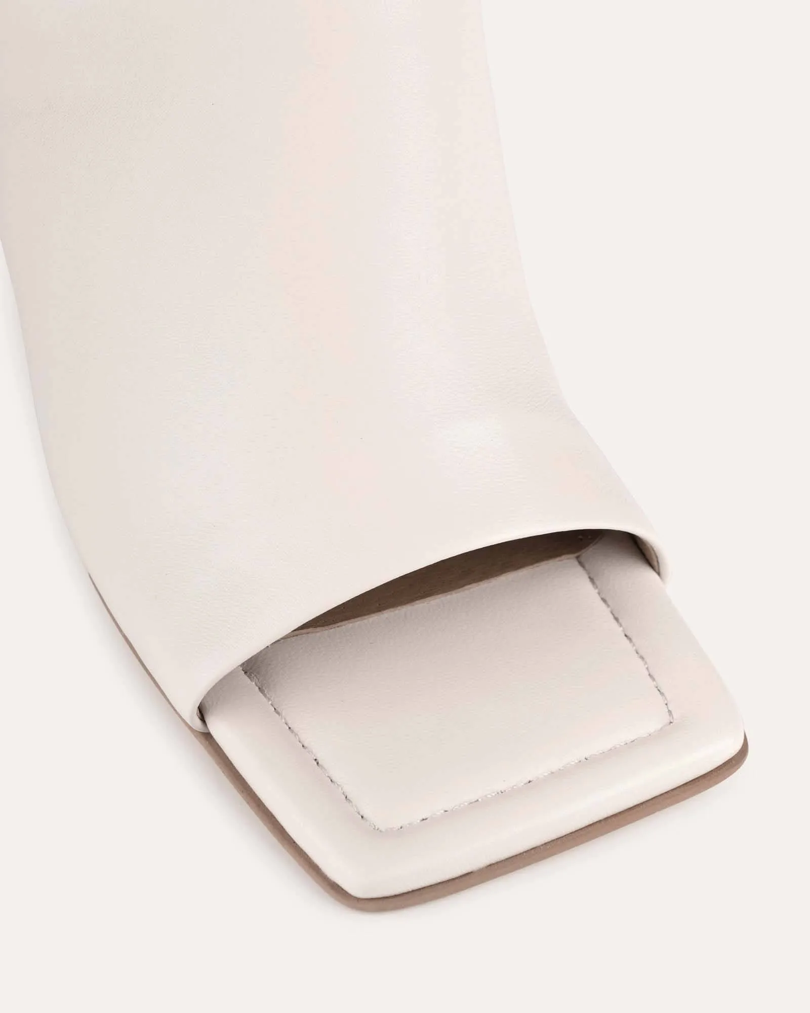 DANIELLE HIGH HEEL SANDALS OFF WHITE LEATHER