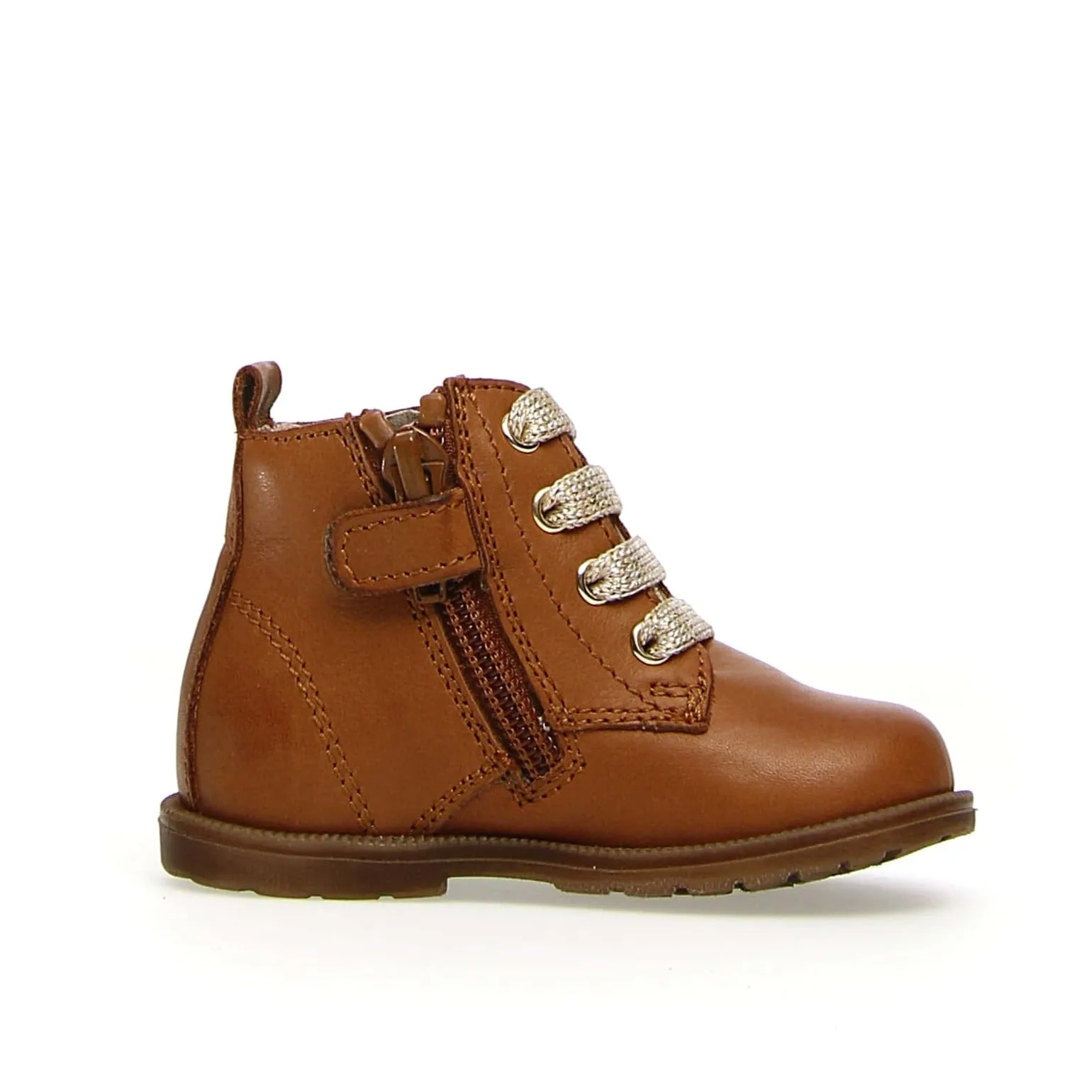 Falcotto Girl's Robin Spazz Shoes, Cognac Lace Lurex