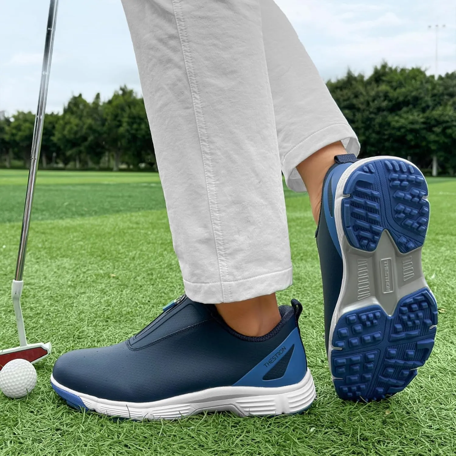 Golf Shoes Mens Waterproof Outdoor Anti Slip Golf Sneakers Lightweight Breathable