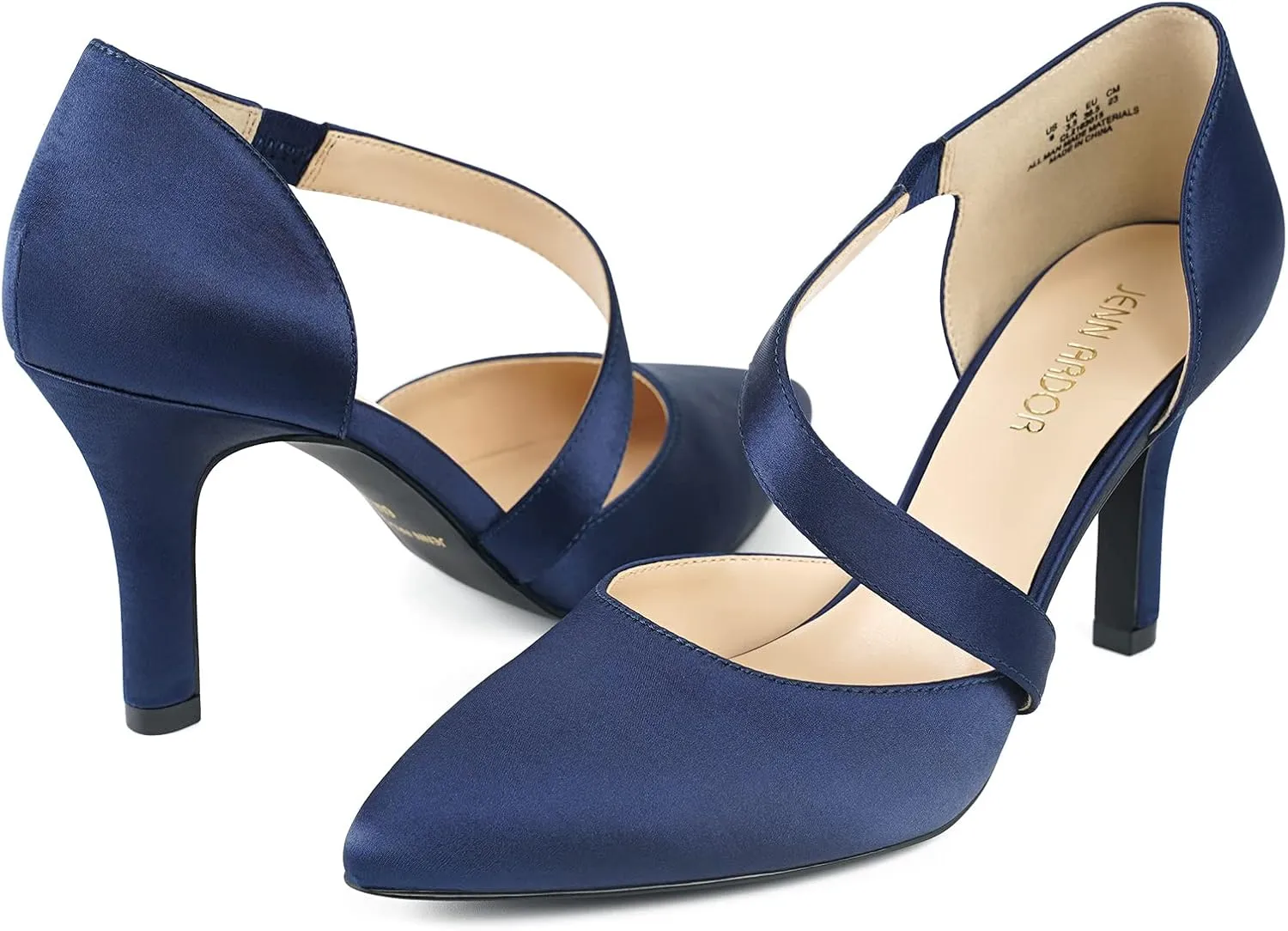 JENN ARDOR Women's High Heels Closed Pointed Toe Heels 3 inch Stilettos Heels Pumps