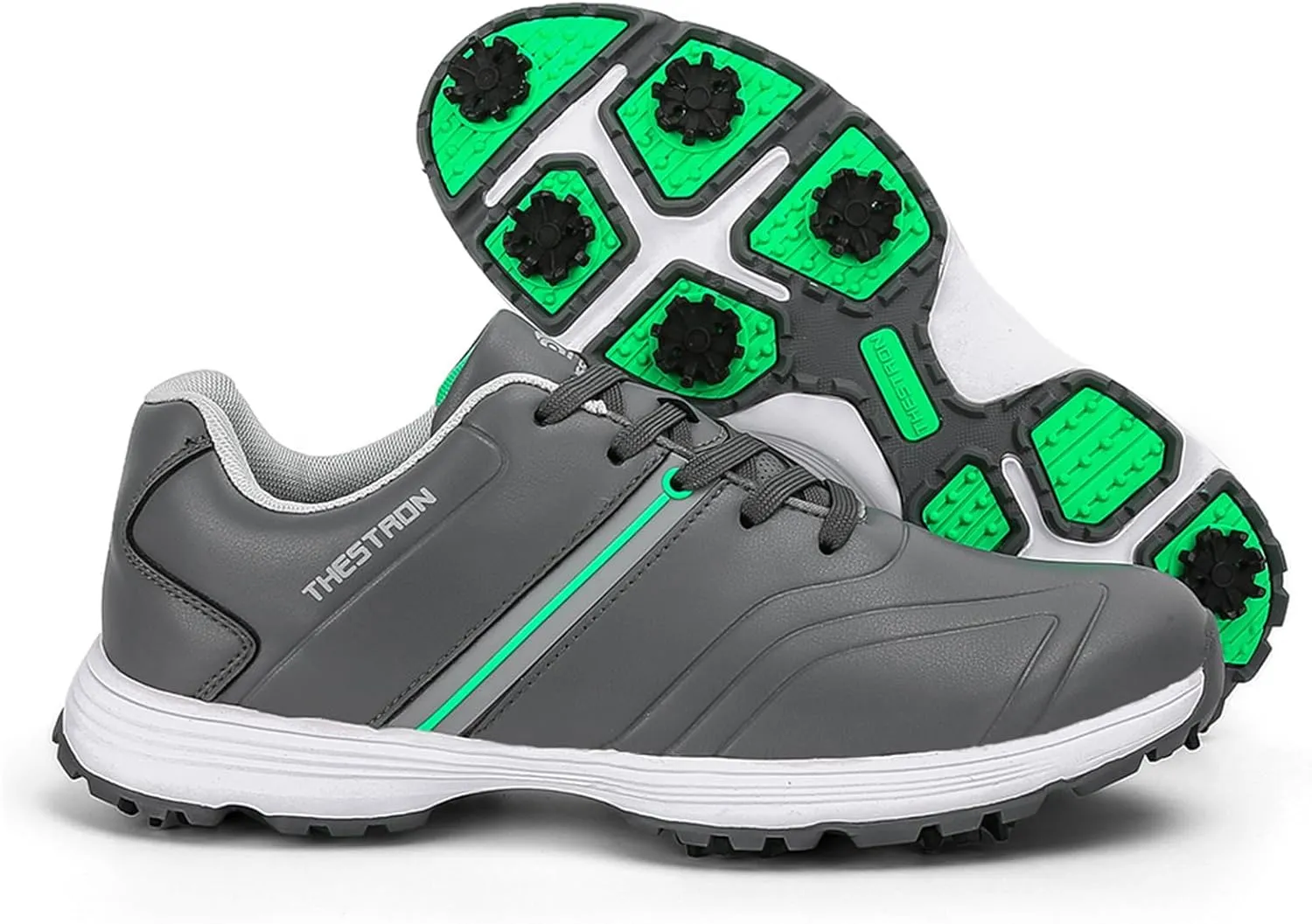JiuQing Golf Shoes Men Waterproof Spikes Professional Golfing Trainers Anti Slip Comfortable