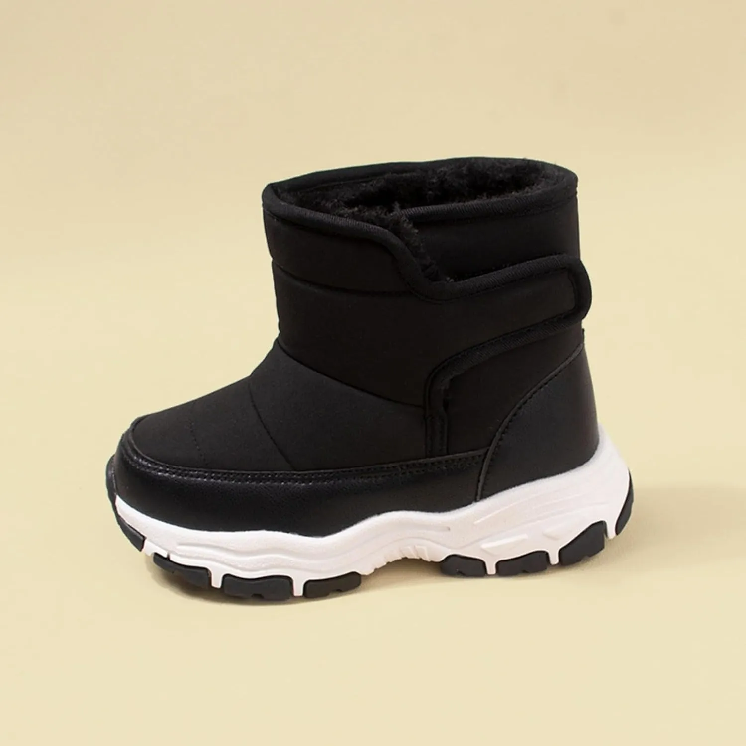 Kids Boys Winter Snow Boots Soft Sole Shoes Water-Proof Fleece Fr Lined Hiking Sneaker Insulated Mud Boots Kids