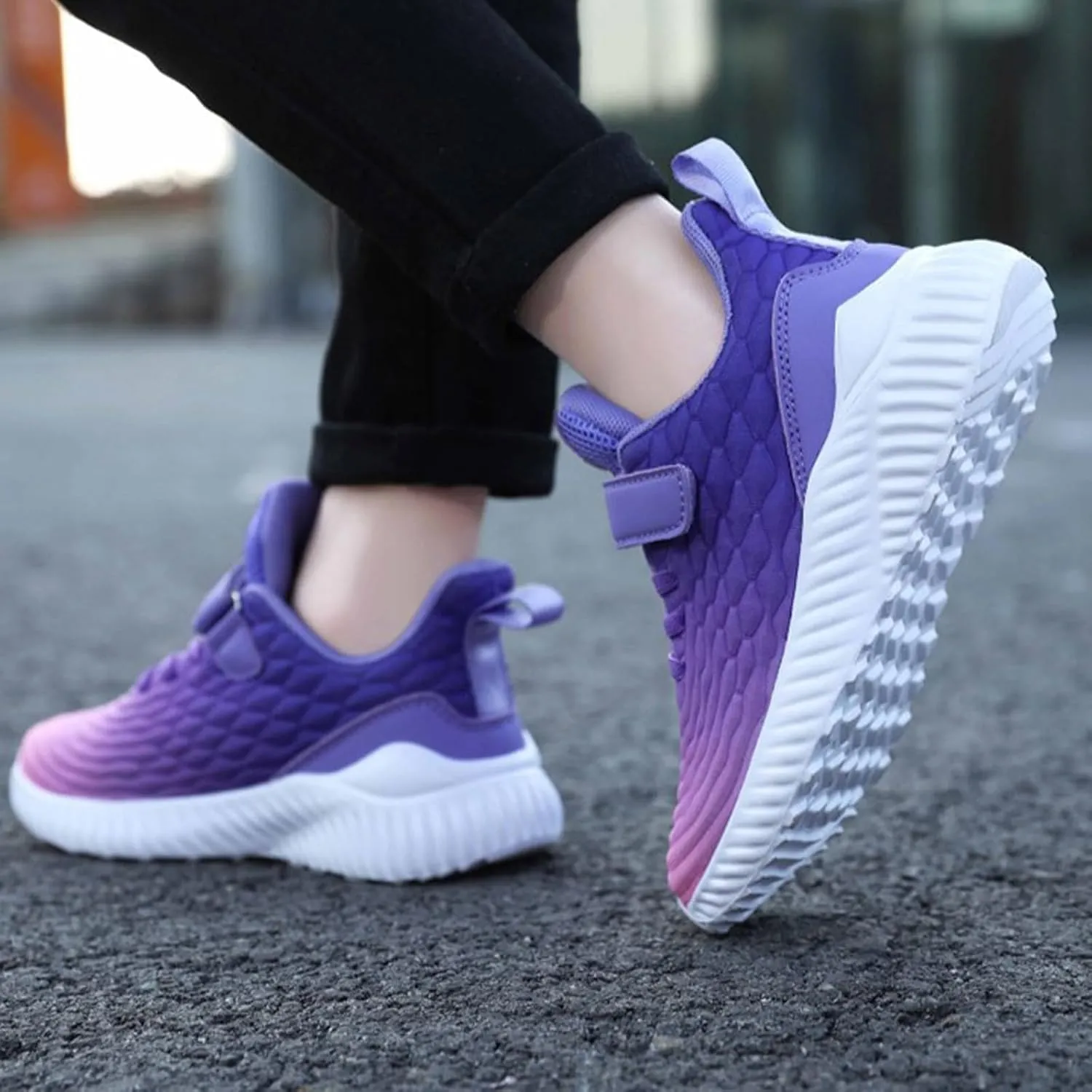 Kids Shoes Boys Girls Fashion Sneakers Breathable Lightweight Anti-Slip Athletic Footwear