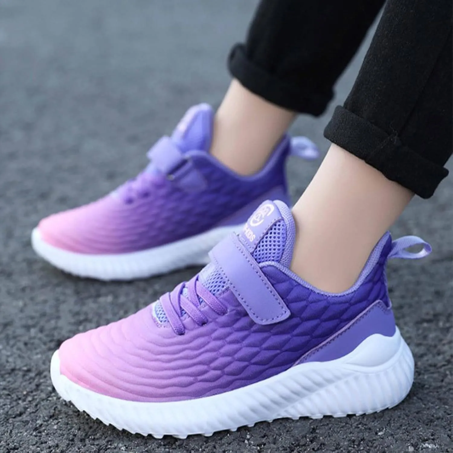 Kids Shoes Boys Girls Fashion Sneakers Breathable Lightweight Anti-Slip Athletic Footwear