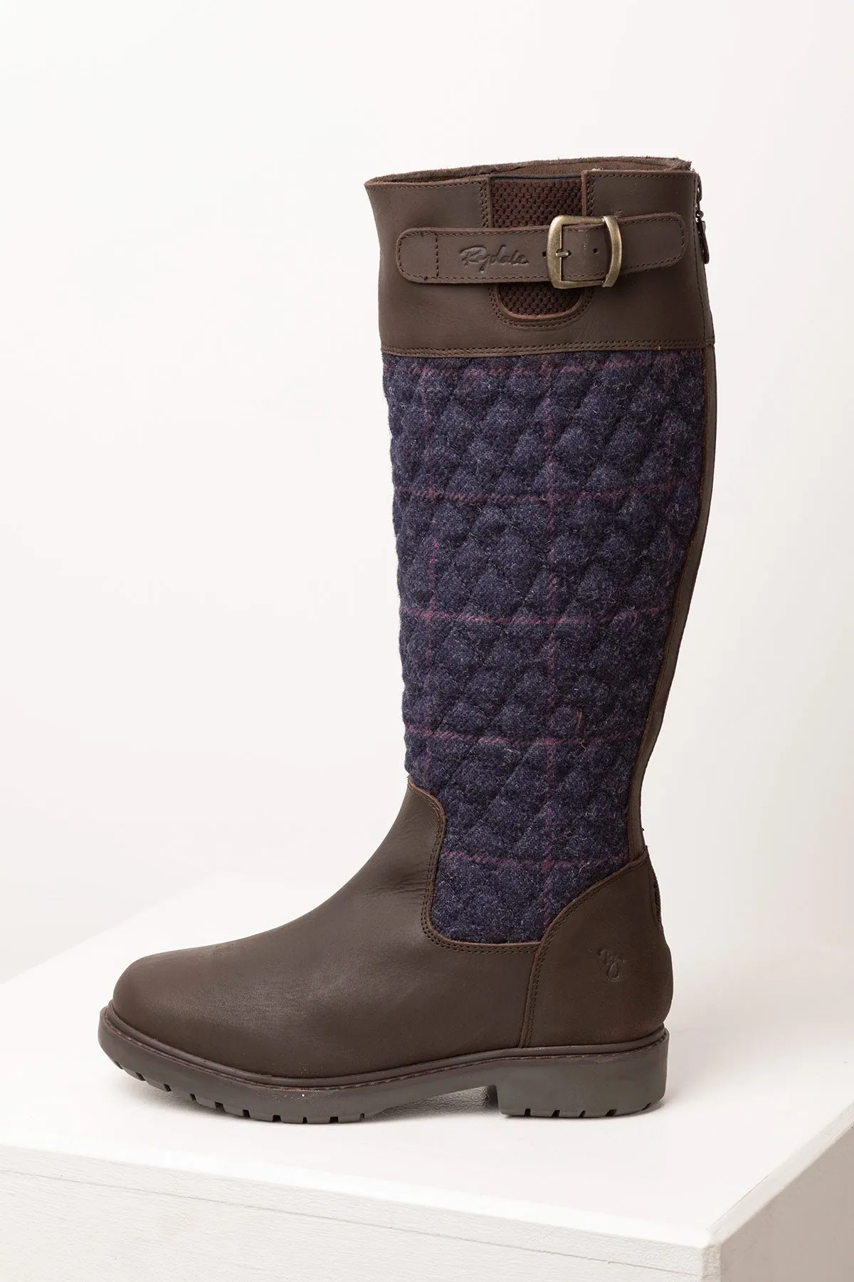 Womens Middleham Quilted Tweed Ankle Boots - Stylish & Durable