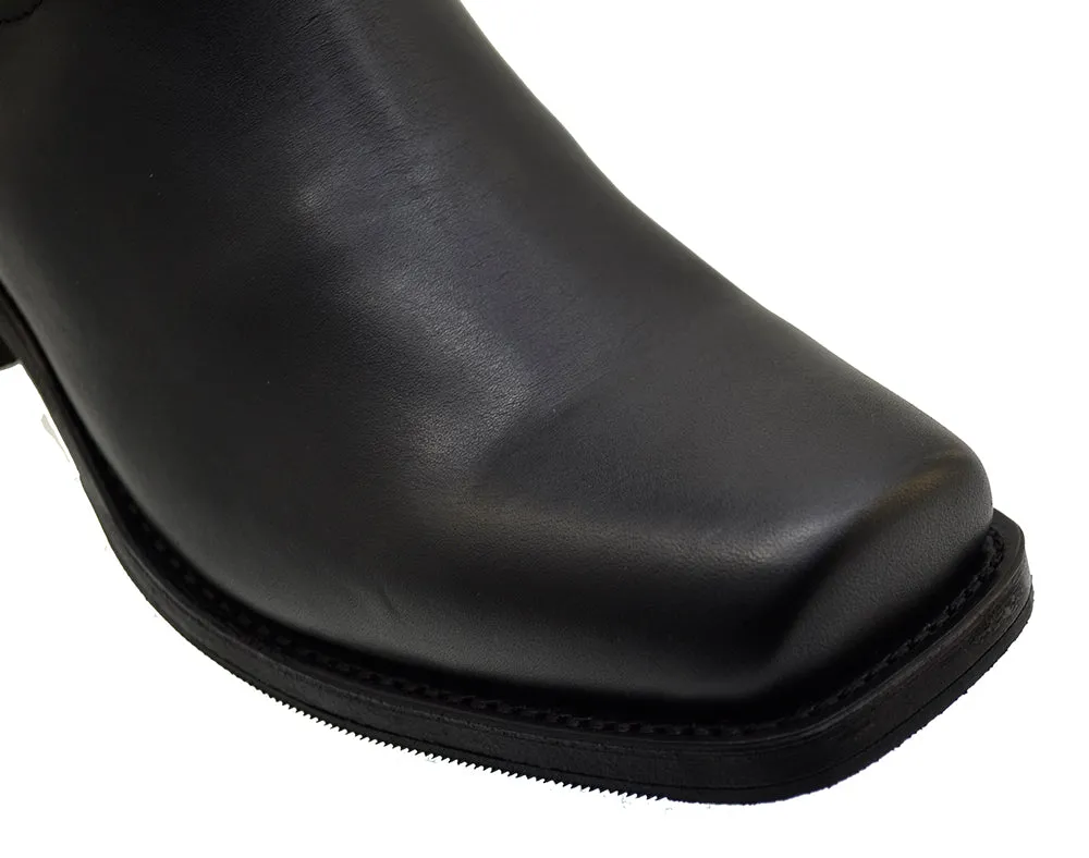 Men's Biker Boots Sendra 8286 Harness Black Leather Cuban Heel