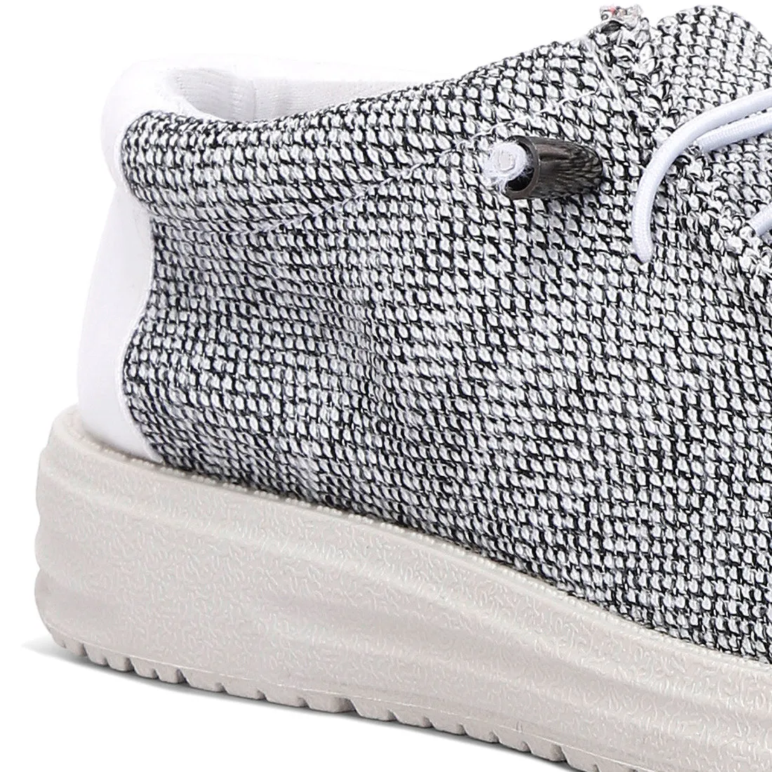 Men's Drawstring Lace Flatform Heel Shoes