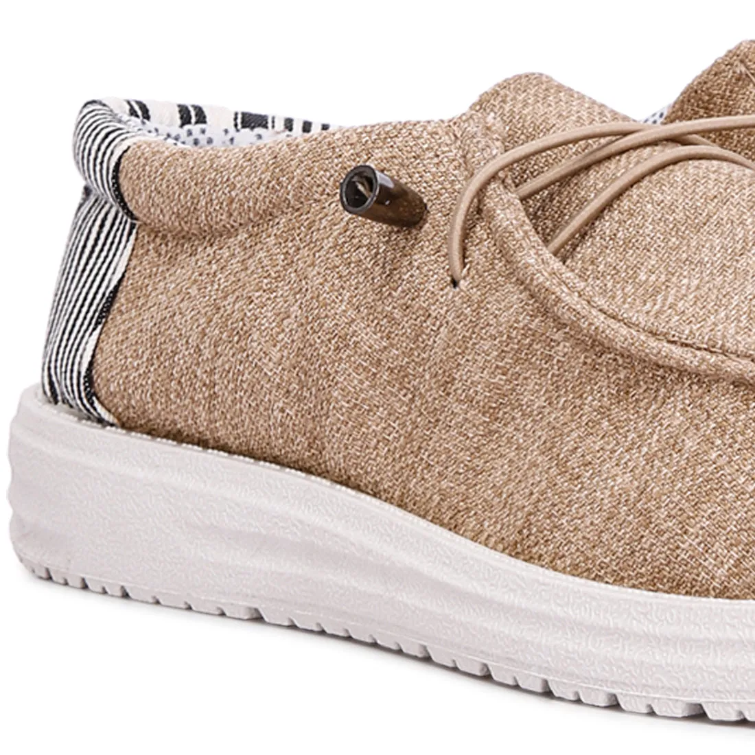 Men's Drawstring Lace Flatform Heel Shoes