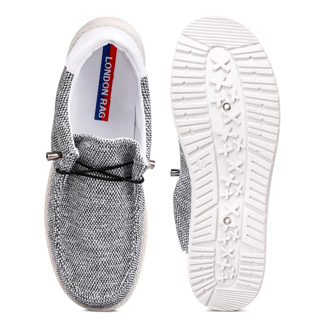 Men's Drawstring Lace Flatform Heel Shoes