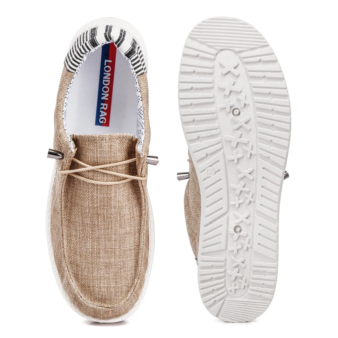 Men's Drawstring Lace Flatform Heel Shoes