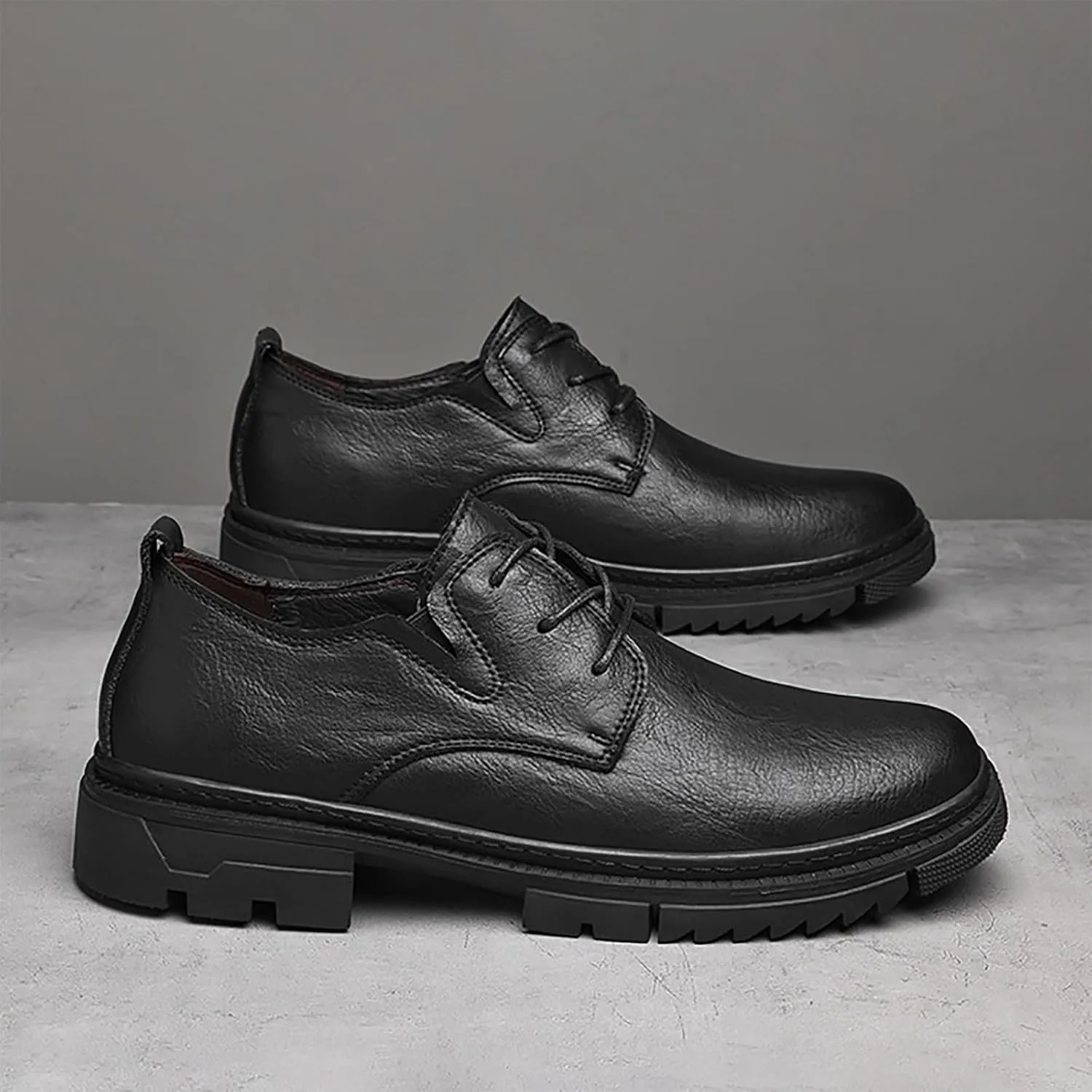 Men's Leather Work & Dress Fit Shoes Comfortable & Fashionable Oxford Casual Business Shoes, Perfect for Offices Events & Casual Outings