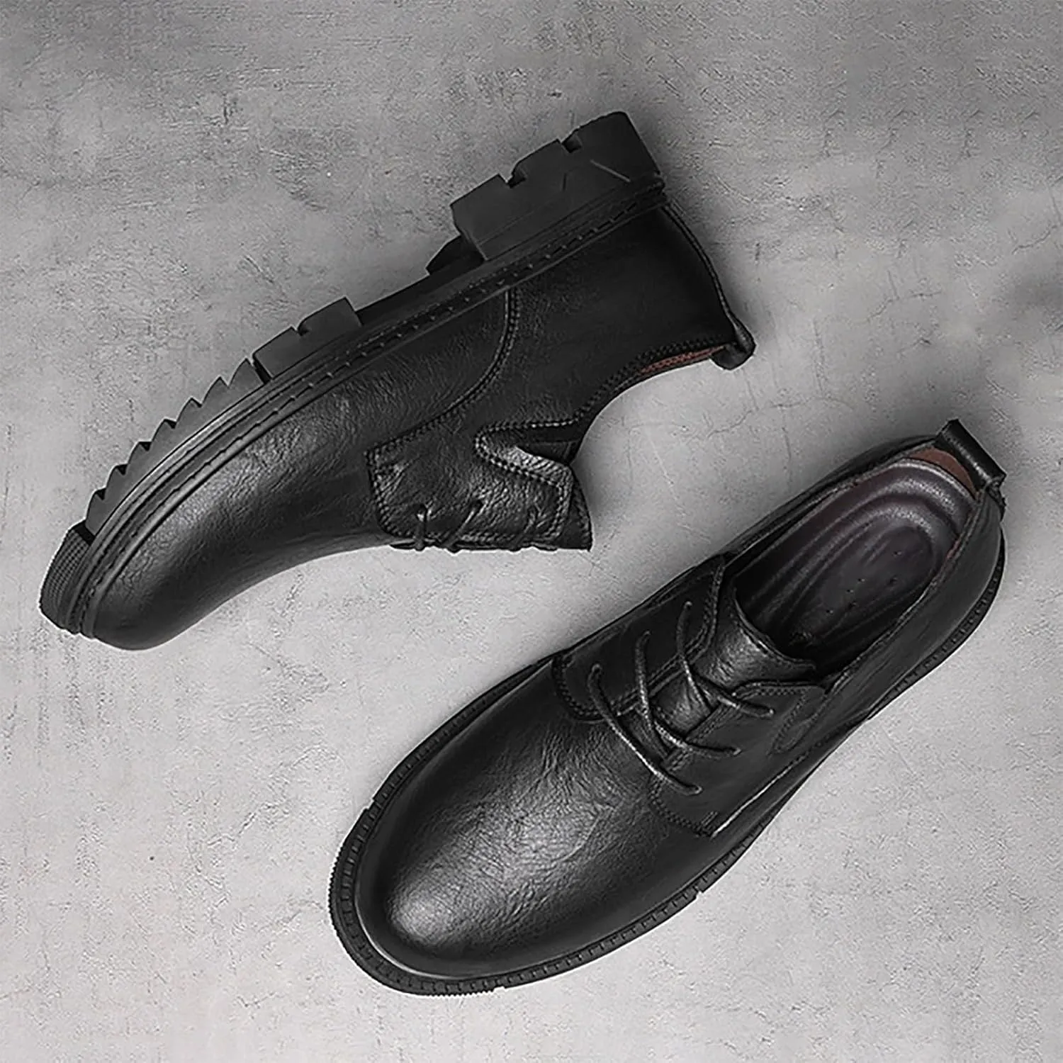 Men's Leather Work & Dress Fit Shoes Comfortable & Fashionable Oxford Casual Business Shoes, Perfect for Offices Events & Casual Outings