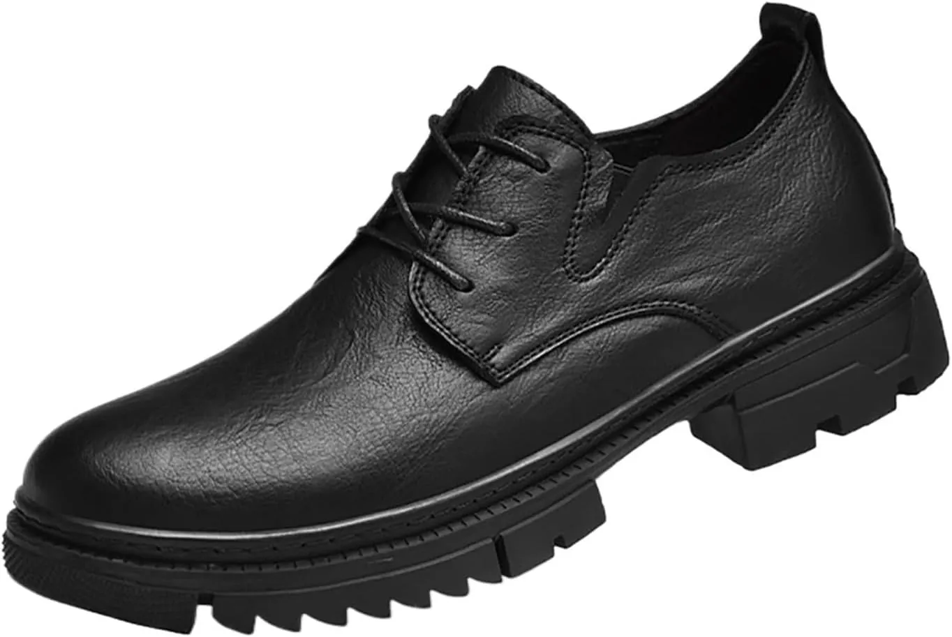 Men's Leather Work & Dress Fit Shoes Comfortable & Fashionable Oxford Casual Business Shoes, Perfect for Offices Events & Casual Outings