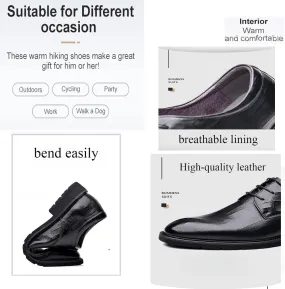 Men's Oxfords Dress Shoes,Leather Business Casual Pointed Toe Breathable Dress Shoes,Non-Slip Breathable Leather Shoes. (Brown,9.5)