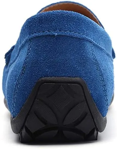 Men's Penny Loafer Suede Slip on Shoes Moc Toe Anti Slip Driving Shoes