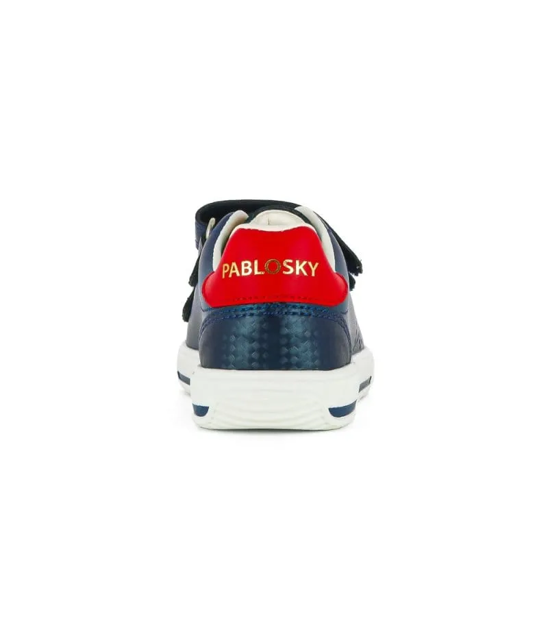 Pablosky Torello 292526 - Boys High-Quality Navy Blue Leather Shoe