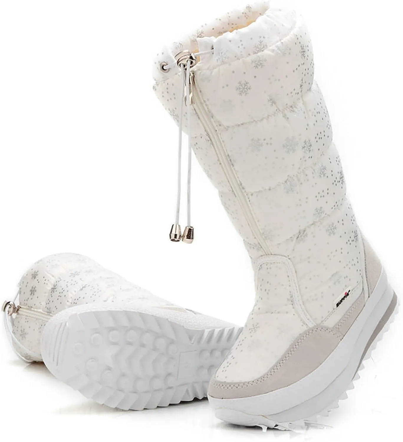peqiut Womens Snow Boots Winter Snow Shoes Zipper High Winter Ankle Boots Ladies Lightweight Outdoor Booties Comfort