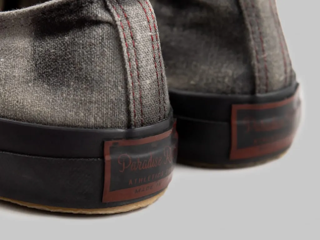 Pras Shellcap Low "Mura" Uneven Hand Dyed Sneakers Grey/Black