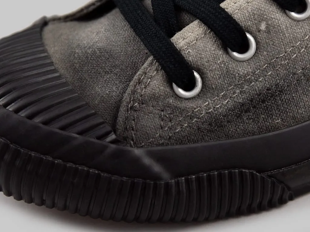 Pras Shellcap Low "Mura" Uneven Hand Dyed Sneakers Grey/Black