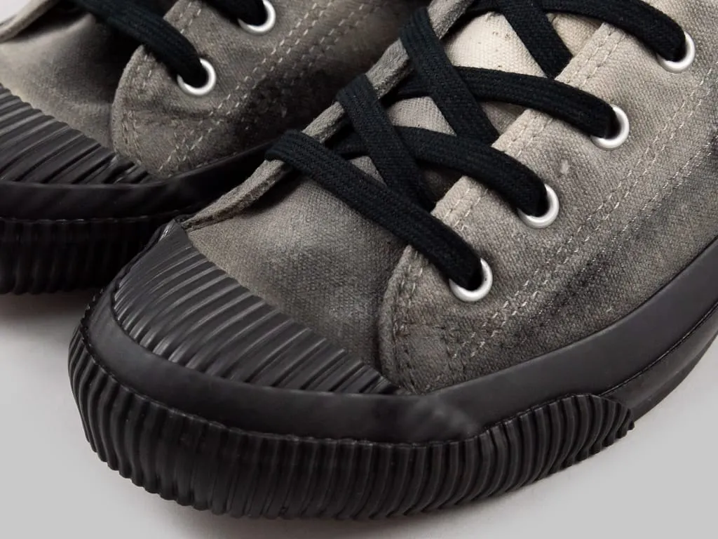 Pras Shellcap Low "Mura" Uneven Hand Dyed Sneakers Grey/Black