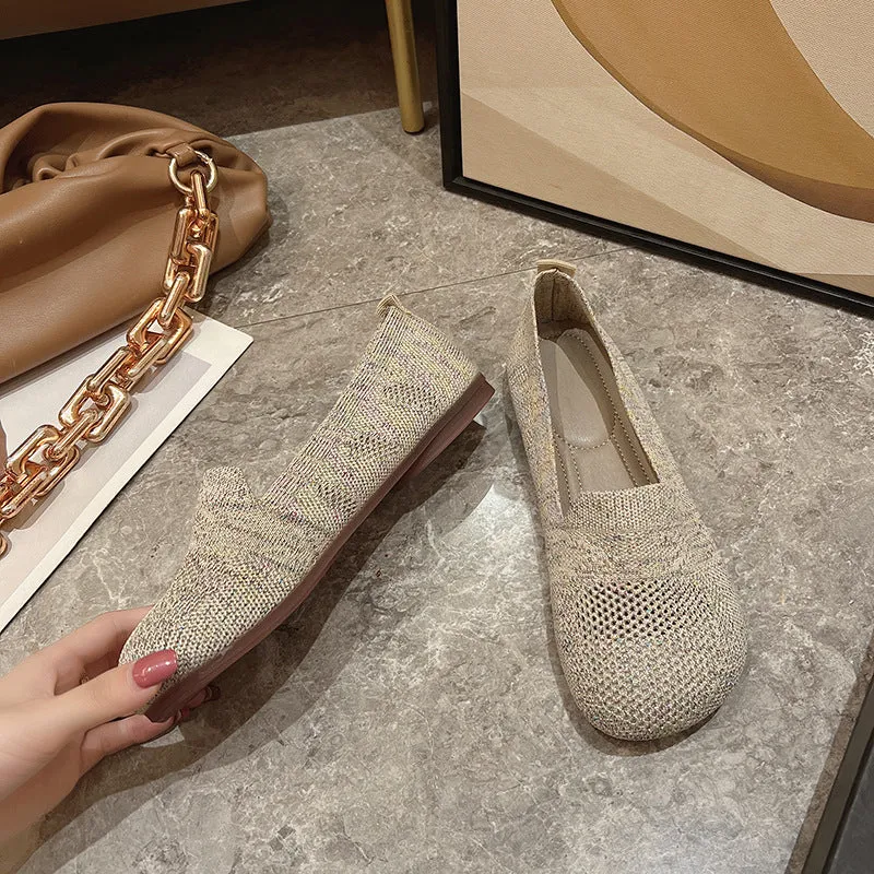 Soft Sole Solid Color Large Toe Casual Shoes