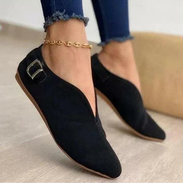 Suede Casual Flat Shoes