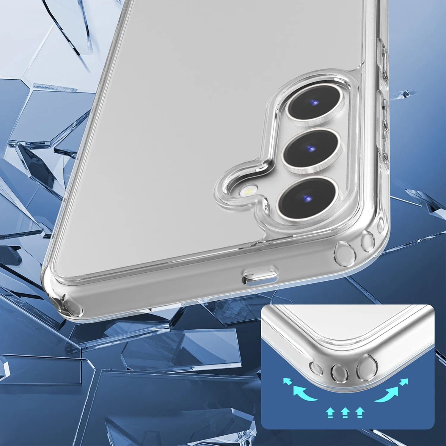 Venture Series Clear Case with Screen Protector - Samsung Galaxy S24 