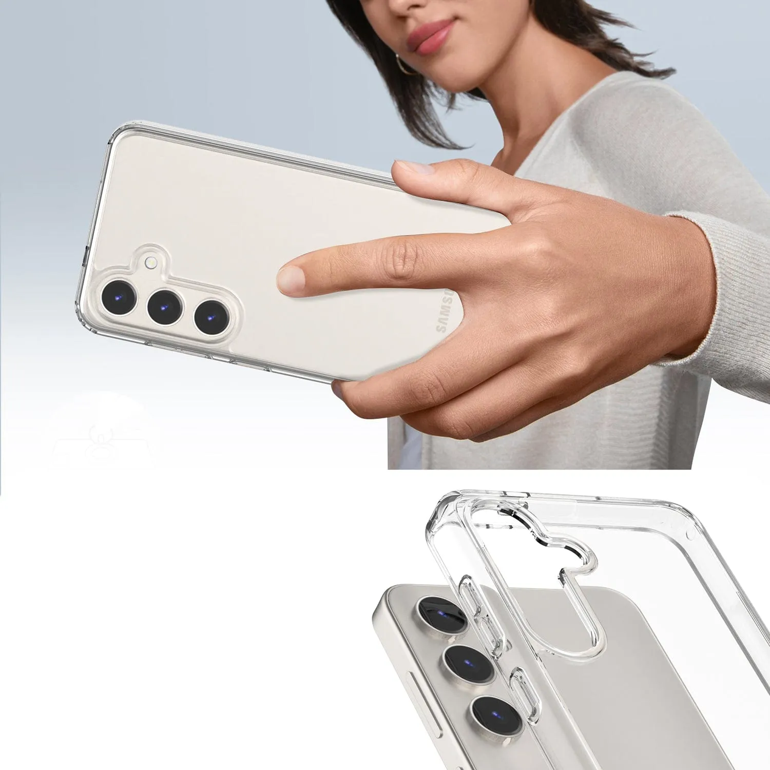 Venture Series Clear Case with Screen Protector - Samsung Galaxy S24 