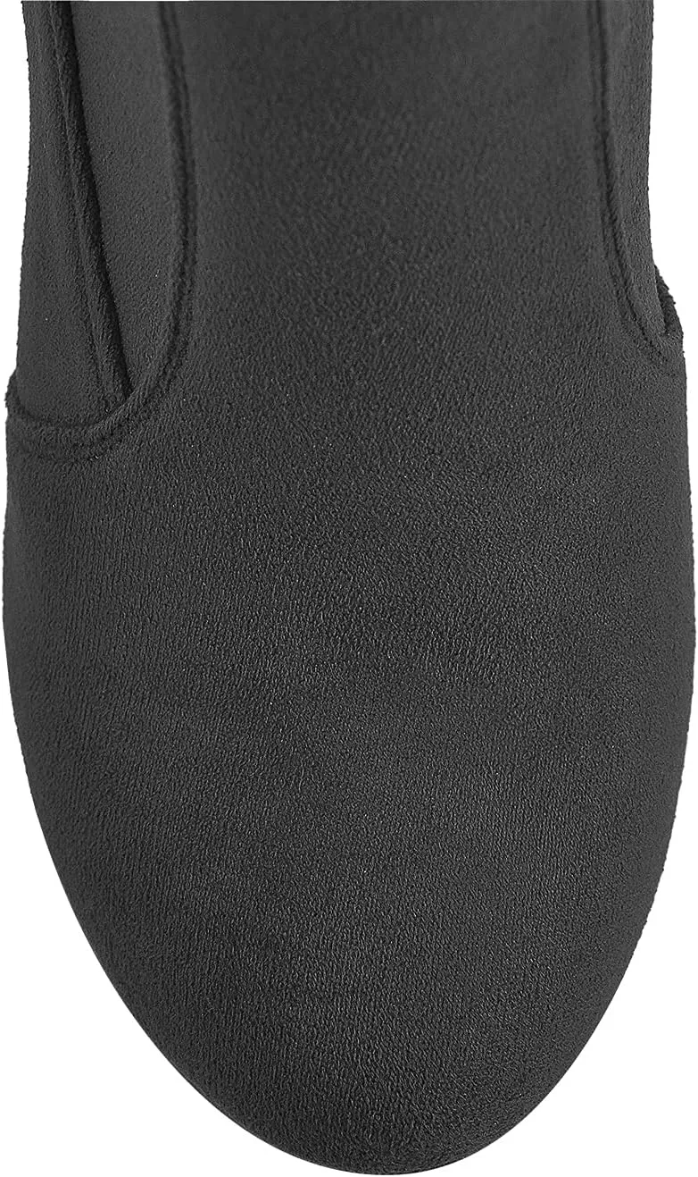 VERISSON Women's Stiletto High Heels Platform Thigh High Booties