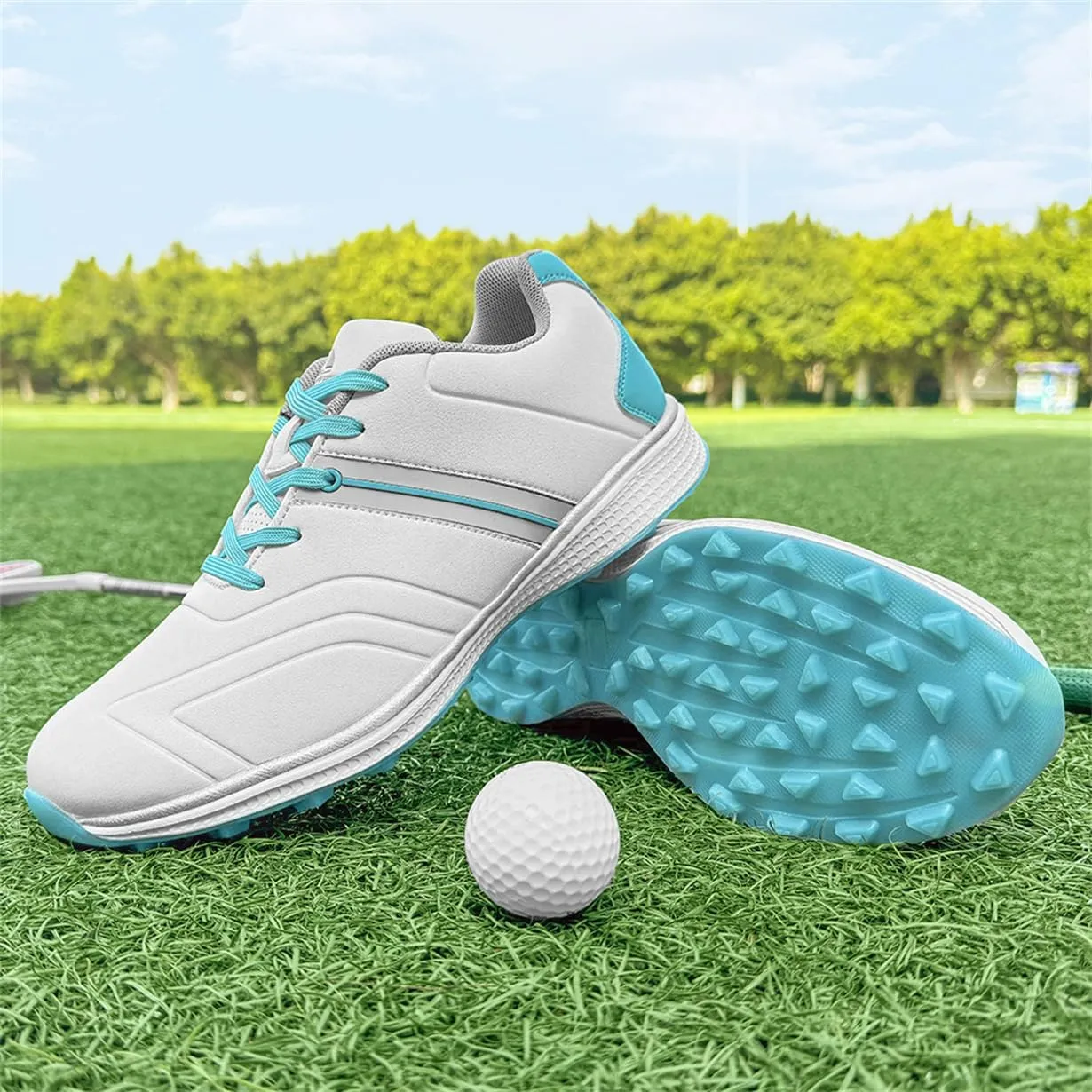 Waterproof Golf Shoes Female Spikeless Golf Sneakers Lightweight Anti Slip Walking Footwears