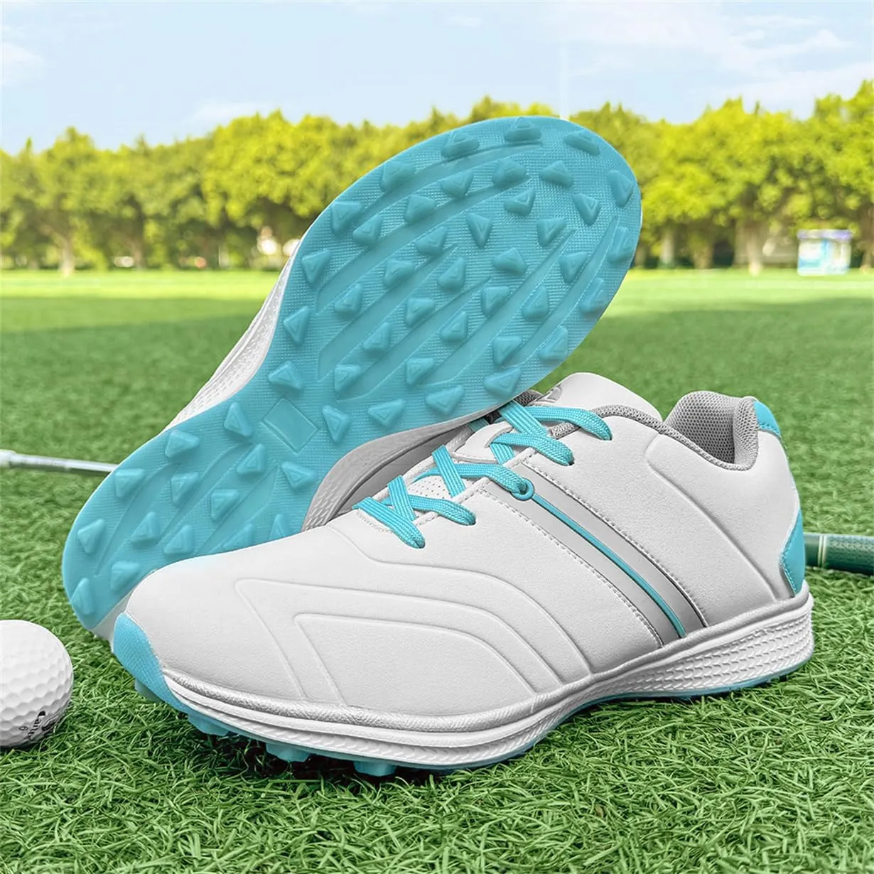 Waterproof Golf Shoes Female Spikeless Golf Sneakers Lightweight Anti Slip Walking Footwears