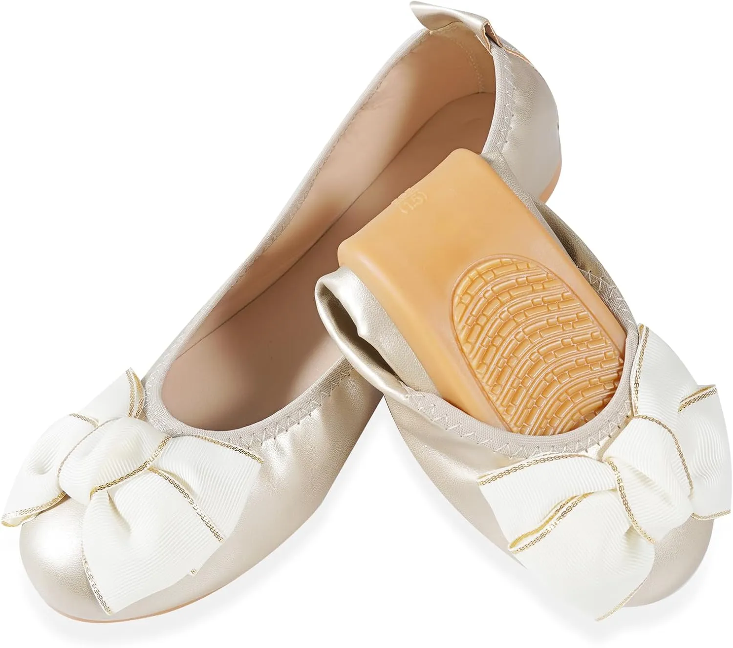 Women's Casual Round Toe Bow Knot Ballet Comfort Soft Slip On Casual Flats Shoes