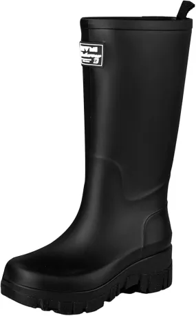 Womens Rain Boots Womens Rubber Boots for Boating Fishing Gardening Farming Slip on Outdoor Rain Shoes