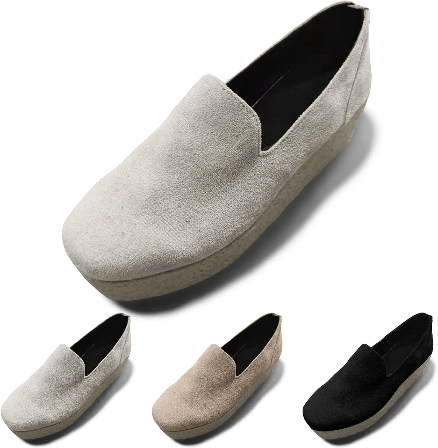 Womens Slip On Shoes Casual Platform Women's Running Shoes Fashion Sneakers Casual Loafers Mid Heels Walking Shoes