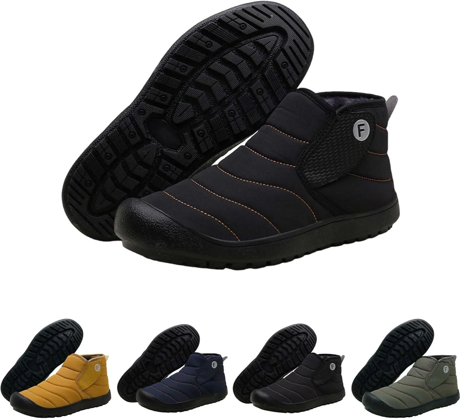 Womens Winter Warm Slip On Platform Snow Boots for Women Non-Slip Ankle Booties