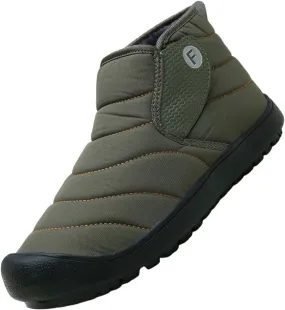 Womens Winter Warm Slip On Platform Snow Boots for Women Non-Slip Ankle Booties