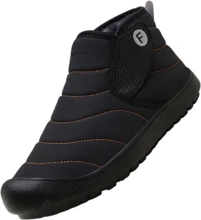 Womens Winter Warm Slip On Platform Snow Boots for Women Non-Slip Ankle Booties