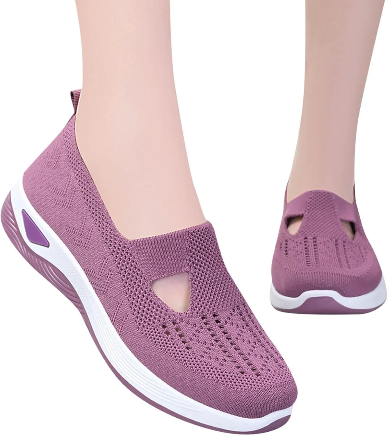 Women's Woven Orthopedic Breathable Soft Shoes Womens Tennis Shoes Casual Women Shoes Casual White Platform Sneakers White Tennis Shoe Cross Trainer Shoe