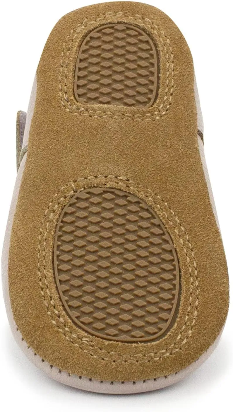 Zutano Easy On Leather Mary Jane Baby Shoes, Anti-Slip and Soft Sole